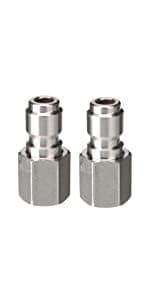 Quick Connect Pressure Washer Coupler, 2-Pack