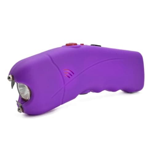 FURY Cyclone Stun Gun with Flashlight & Alarm – Rechargeable, Comfort Grip, Synthetic Leather Case