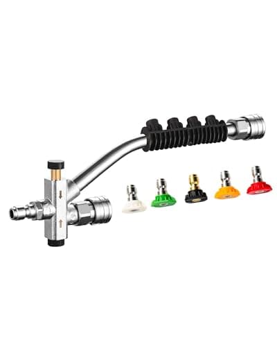 4000 PSI Foam Cannon with Dual Connector & 5 Nozzles, 1/4" Quick Connect