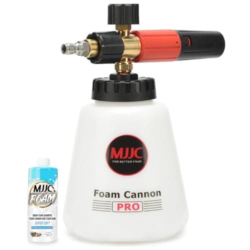 MJJC Foam Cannon Pro V2.0 - Thick Snow Foam for Pressure Washer (1/4" Quick Connector + SOAP Sample)