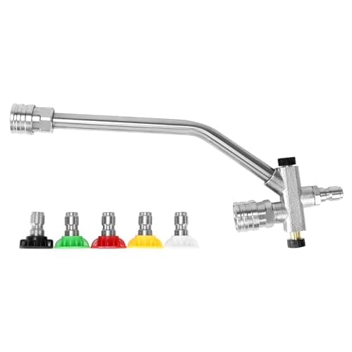 QWORK Foam Cannon Accessory for Pressure Washer - 5 Nozzles, Quick Connect, Dual Function