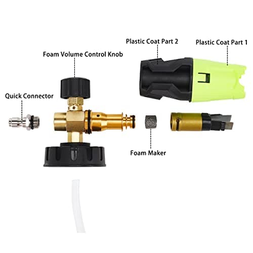RIDGE WASHER Pressure Washer Gun with Foam Cannon Kit, 1 Liter