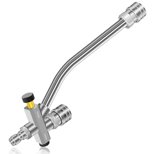 2-Port 1/4" Quick Connect Pressure Washer Wand, Foam Cannon & Cleaner Accessory