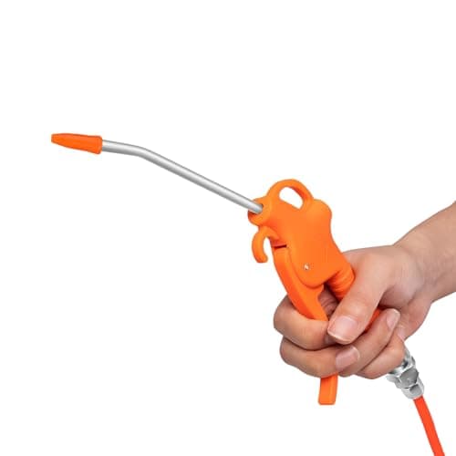 Angled Orange Air Blow Gun with Pistol Grip