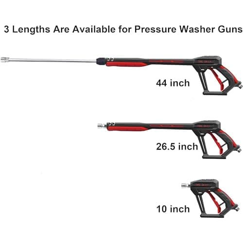 Pressure Washer Spray Gun with Extension Wand, 5 Nozzle Tips, 4000 PSI, 44 Inches, M22 Fittings