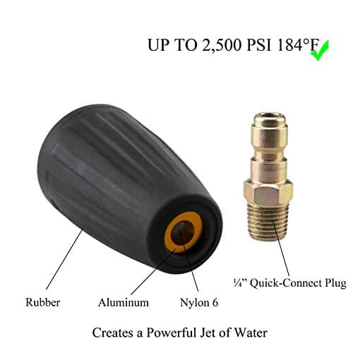Quick Connect Turbo Nozzle for Cold Water Pressure Washers, 2500 PSI