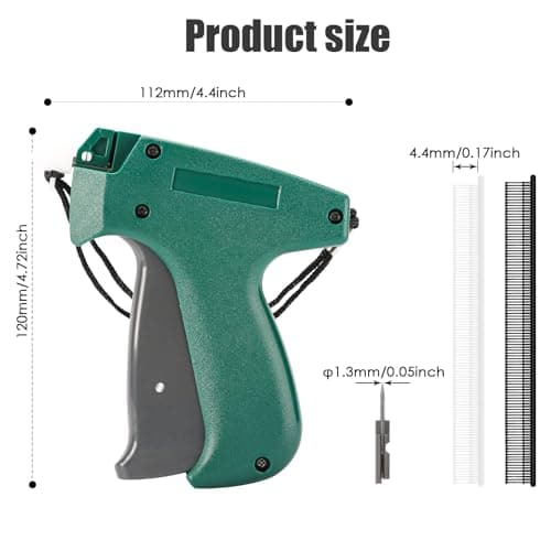 Quick Clothing Fixer Needle Gun, 1 Needle 1500 Black & White Fasteners