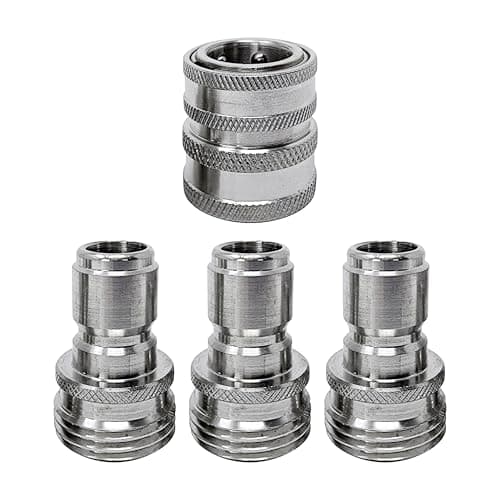 MTM Hydro Pressure Washer Adapter Set, 4 Piece 3/4" Quick Connect Kit