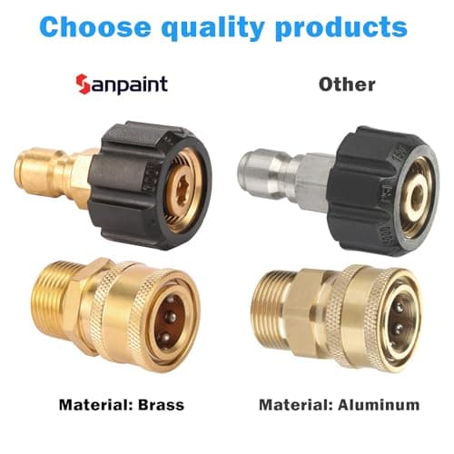 Quick Connect Fittings M22 14mm to 3/8 Inch, 2 Pieces