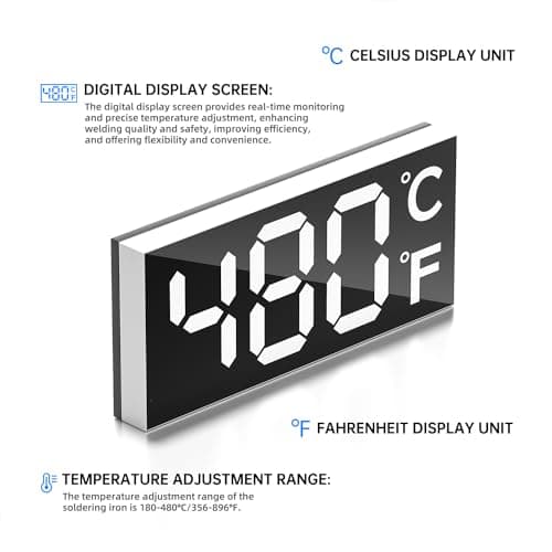 90W 110V LCD Digital 12-in-1 Soldering Iron Kit 180-480°C Adjustable Temperature