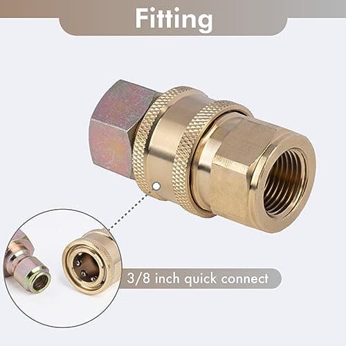 Twinkle Star 3/8 Inch Quick Connect Pressure Washer Adapter Set TWIS293