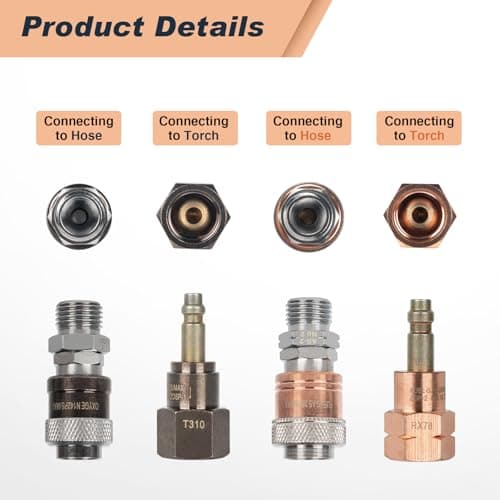 Oxy Acetylene Quick Connect Fittings | Cutting Torch Coupler Set