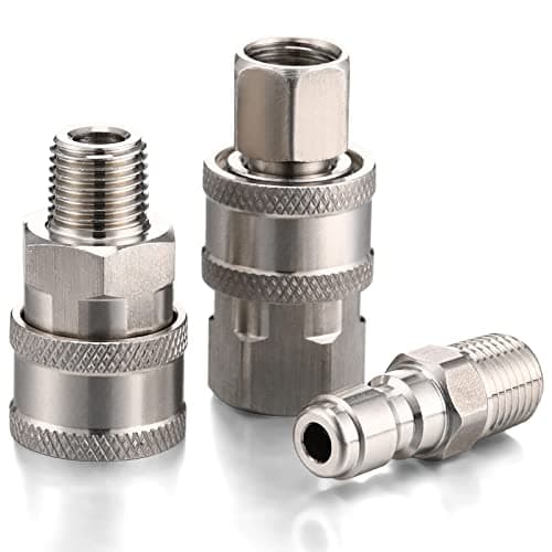 Shimeyao 4 Sets NPT 1/4 Inch Quick Connect Coupler Pressure Washer Adapters