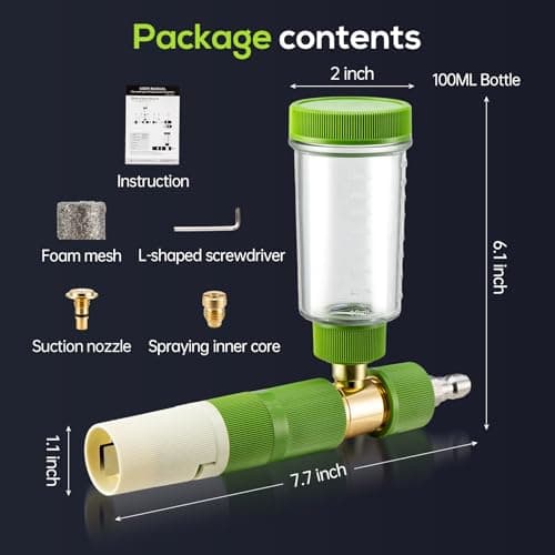 Foam Cannon Pro for Pressure Washers, Green with Quick Connect Nozzle
