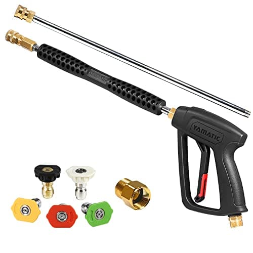 YAMATIC 4000 PSI Pressure Washer Gun with 5 Nozzles, M22 Fittings, Replacement for Ryobi, Karcher, Greenworks, Craftsman