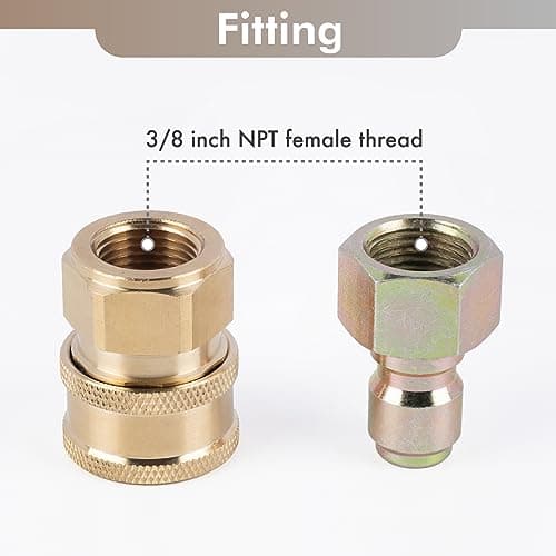 Twinkle Star 3/8 Inch Quick Connect Pressure Washer Adapter Set TWIS293