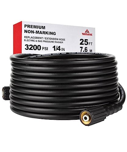 YAMATIC 25FT 1/4" Kink Resistant Hose for High Pressure Washers Up to 3200 PSI