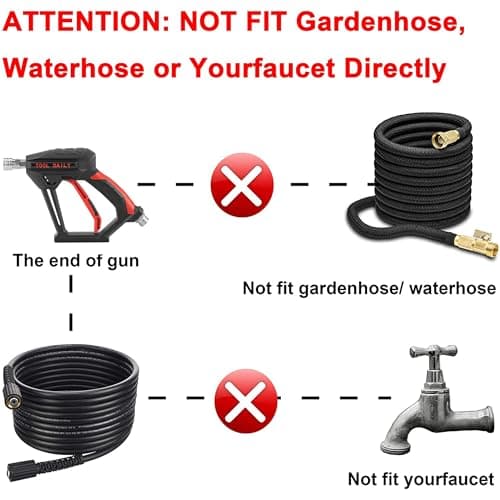Daily Short Pressure Washer Gun with Foam Cannon, 25 FT Hose