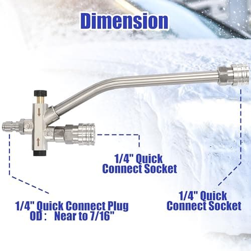 Dual-Connector Foam Cannon Accessory for Pressure Washer, 5 Nozzles, Quick Connect