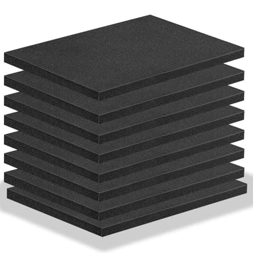 16 x 12 x 1 Inch Polyurethane Foam Board Cuttable Insert for Tool, Camera, and Craft Storage (8)
