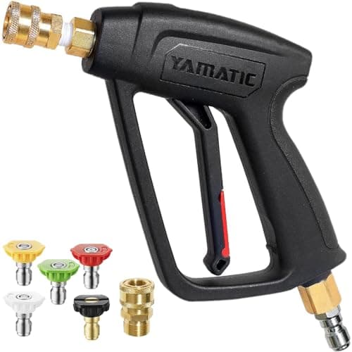 YAMATIC 3/8" Quick Connect Pressure Washer Gun with Swivel Brass