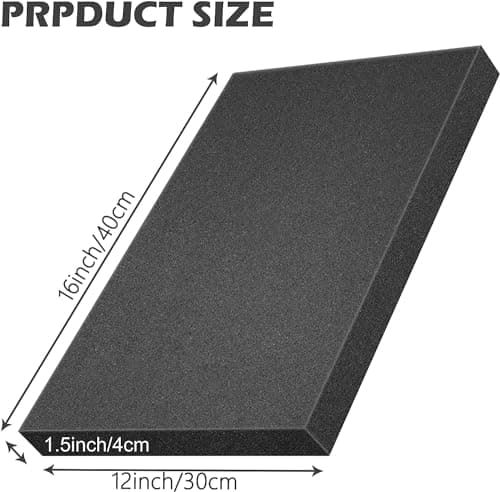 16x12x1.5 Inch Polyurethane Foam Sheets for Toolboxes and Cases