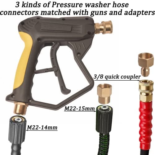 GDHXW X-887 High Pressure Washer Gun with Foam Cannon & 7 Nozzles for Car Washing