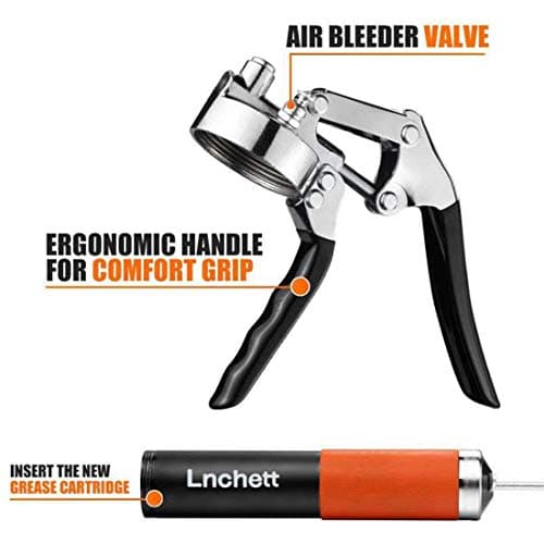 Professional 9000 PSI 14 oz Grease Gun with Quick Release Coupler and Accessory Kit