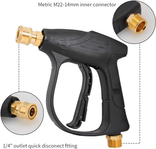 Foam Cannon Accessory for Pressure Washer with 5 Angle Nozzles and Quick Connector