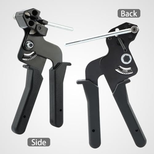 Stainless Steel Zip Tie Gun and Screwdriver Set (Black+Red)