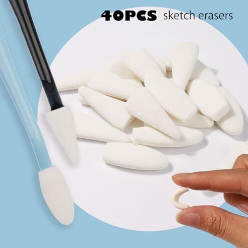 4PCS Paper Art Blending Blenders Stumps & Erase Sponges, 2 Head Types, Sketch Drawing Tools