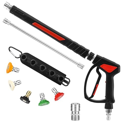 Tool Daily Pressure Washer Gun with Quick Connect, Foam Cannon & 3 Extension Wands, 16 Inch