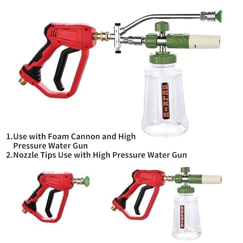 Selkie Foam Cannon with Double Tip Attachment, 3600 PSI Pressure Washer