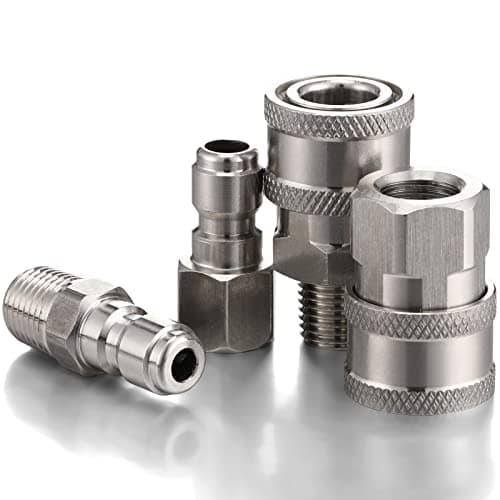 Shimeyao 4 Sets NPT 1/4 Inch Quick Connect Coupler Pressure Washer Adapters