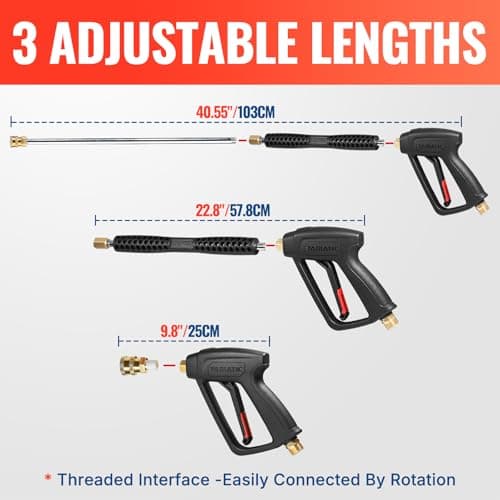 YAMATIC 4000 PSI Pressure Washer Gun with 5 Nozzles, M22 Fittings, Replacement for Ryobi, Karcher, Greenworks, Craftsman
