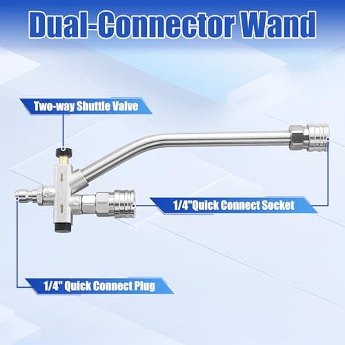 PWACCS Pressure Washer Foam Cannon Dual Connector Accessory 3600 PSI 1.5 L Big Mouth Lance