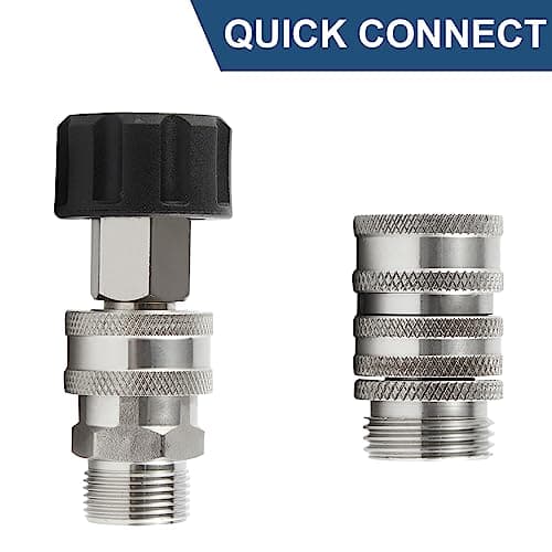 Stainless Steel Pressure Washer Quick Connect Kit, 8 Pack