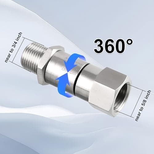 3/8 Inch NPT Stainless Steel Pressure Washer Swivel Fitting, 2 Pack
