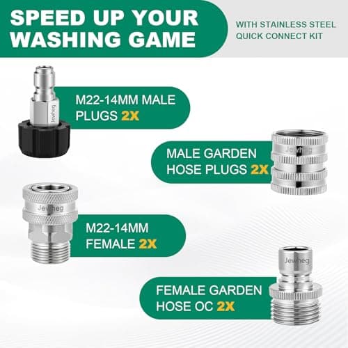2025 Upgraded M22 Swivel 14mm to 3/8 Quick Connect Pressure Washer Kit