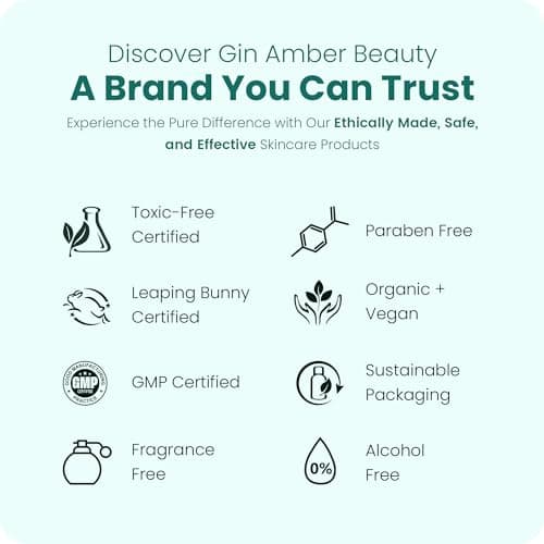 Gin Amber Beauty Natural Foaming Face Wash for All Skin Types - Gentle Cleanser for Daily Use - (6 Fl oz - 180 ml)
Gin Amber Beauty Natural Foaming Face Wash – Face Cleanser with Skin Care Benefits for Men & Women - (6 Fl oz - 180 ml)
Gin Amber Beaut