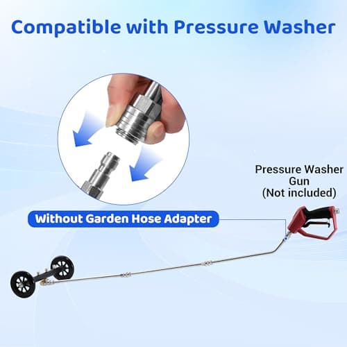16-Inch Dual-Function Pressure Washer Attachment for Undercarriage Cleaning