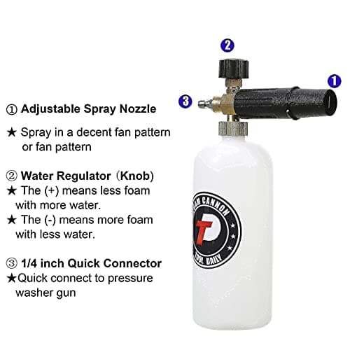 Foam Cannon with 1/4 Inch Quick Connector