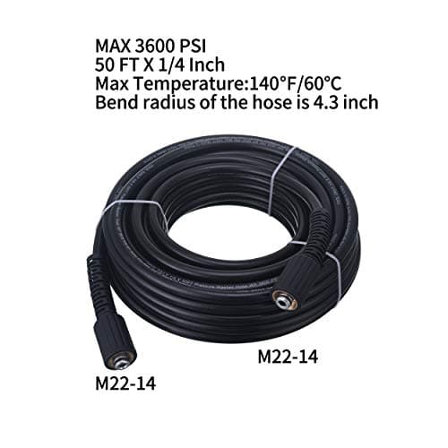 High Pressure Washer Gun with Foam Cannon, 50 FT Hose