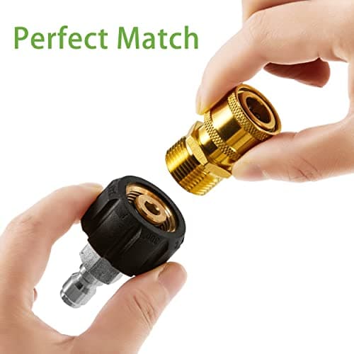 M22 14mm to 1/4" Quick Connect Pressure Washer Fitting Kits (2 Pack)