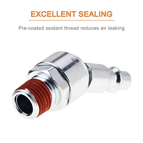 Sungator 6-Pack 1/4" Swivel Air Tool Fittings, Quick Connect Male NPT Plugs