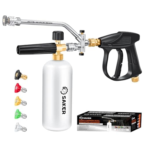Saker Foam Cannon Dual Connector Accessory for Pressure Washer Kit