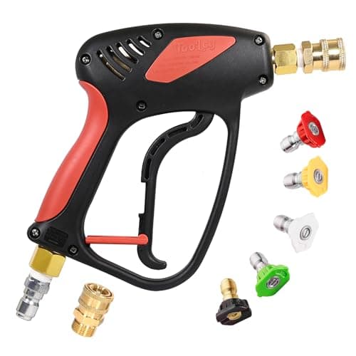 TOOLCY 4000 PSI Short Pressure Washer Gun with Swivel and 3/8" Male Plug