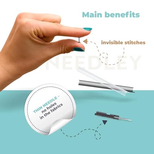 Mini Stitch Gun Kit for Clothing Repair, 2000 B&W Fasteners, Quick Fix Tool