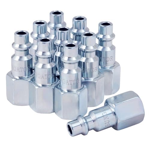 SUNGATOR 25-Pack 1/4 Inch Air Hose Fittings, Quick Connect Plugs Kit for Compressors, Auto Shops