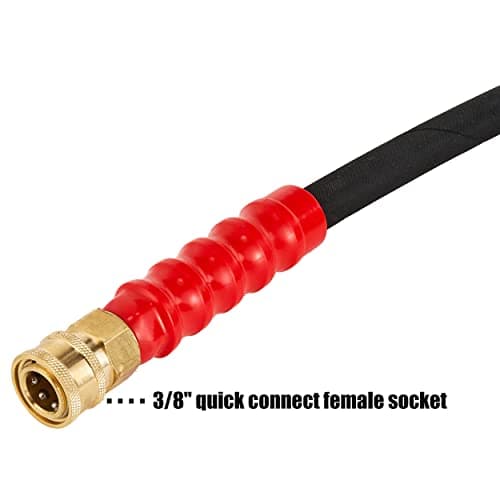 Pressure Washer Hose, 3/8 x 50' - Quick Connect, 4000 PSI, High Tensile Braided